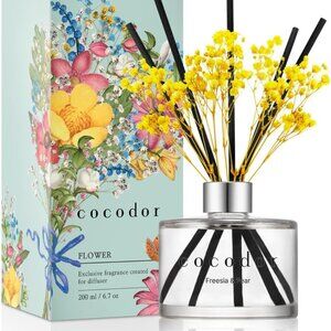 New Preserved Flower Reed Diffuser/Freesia&Pear/6.7oz/1Pack / Home Fragrance Sce
